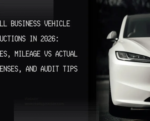 Small Business Vehicle Deductions in 2026: Rules, Mileage vs Actual Expenses, and Audit Tips
