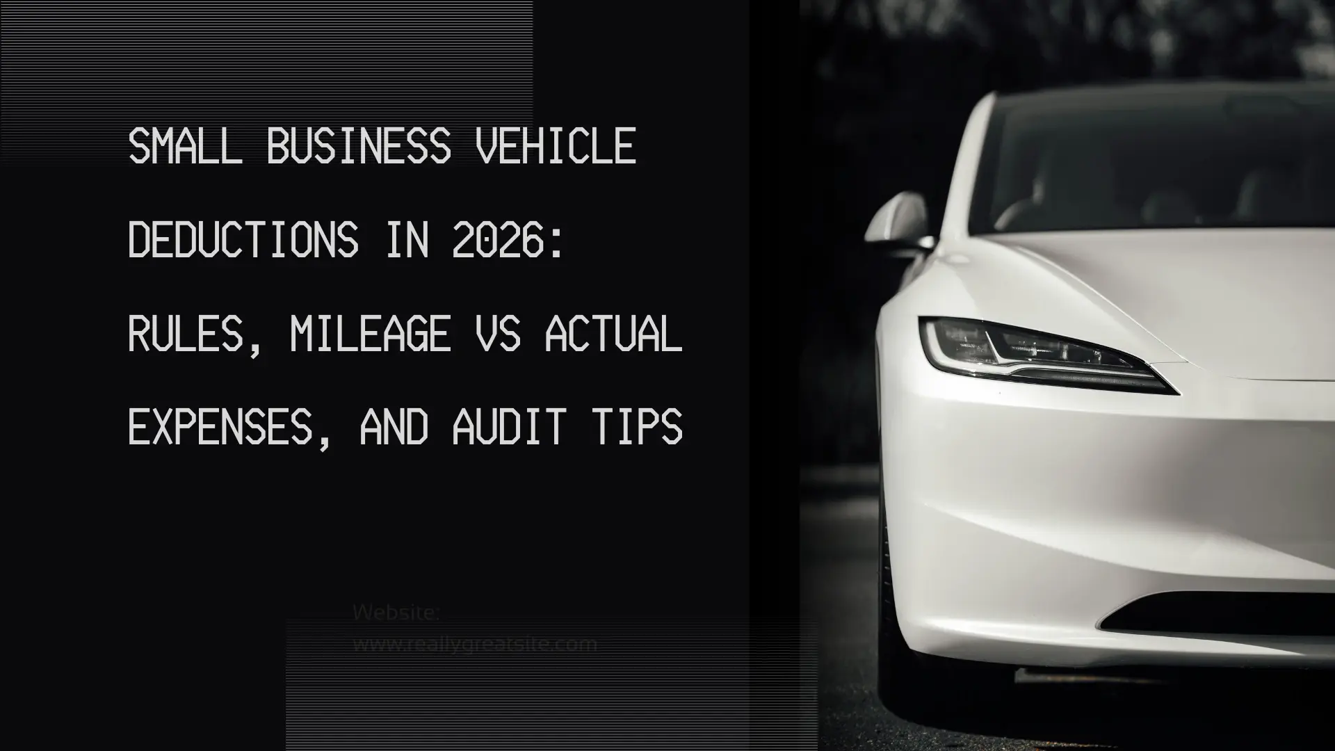 Small Business Vehicle Deductions in 2026: Rules, Mileage vs Actual Expenses, and Audit Tips