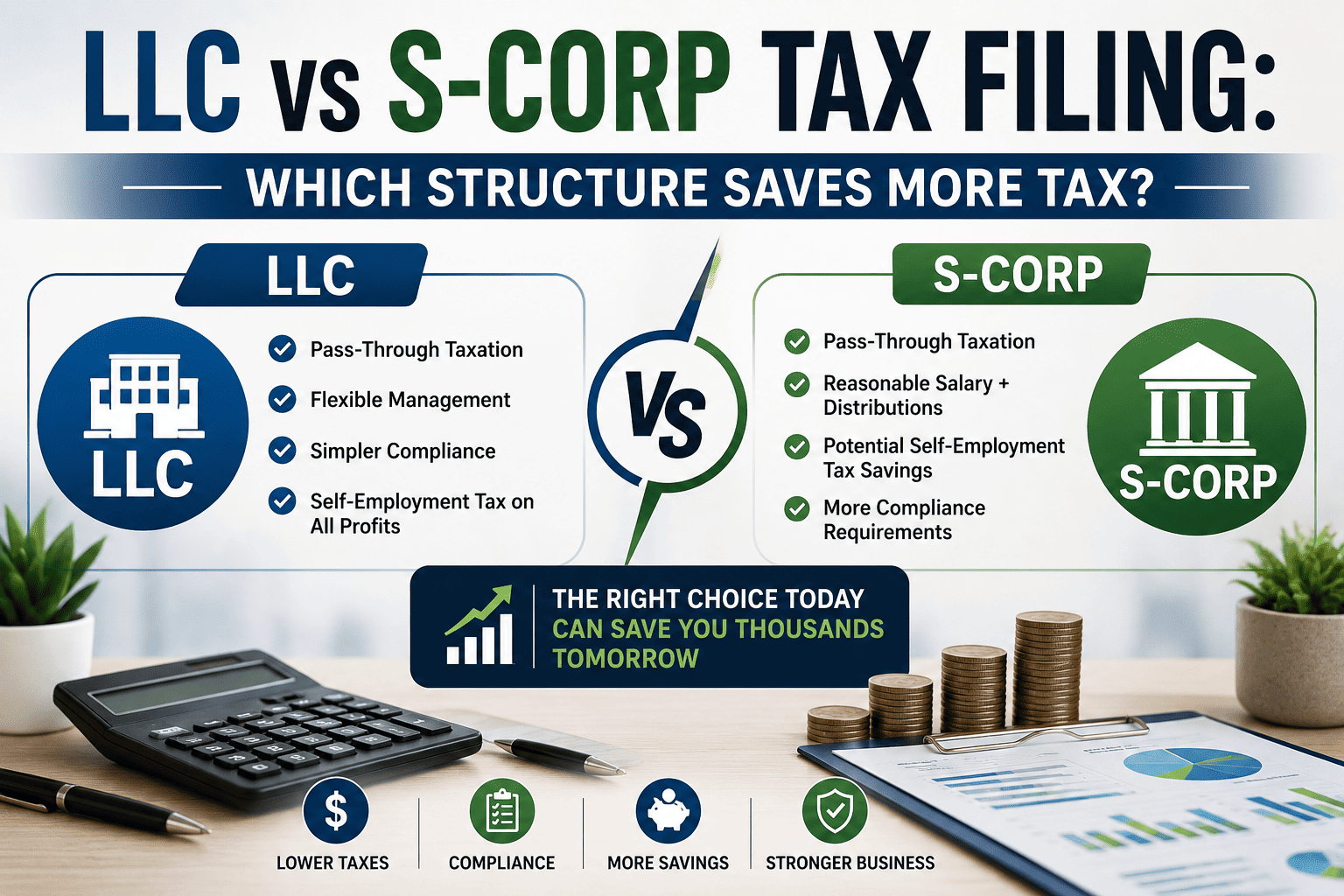 LLC vs S-Corp Tax Filing: Which Structure Saves More Tax?