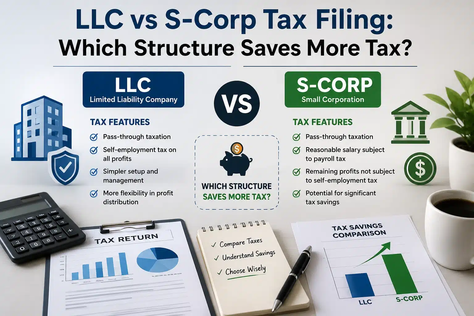LLC vs S-Corp Tax Filing: Which Structure Saves More Tax?